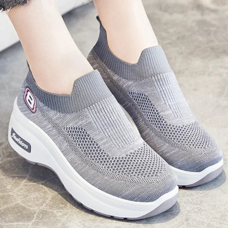 Zapatillas Malla Plataforma Premium